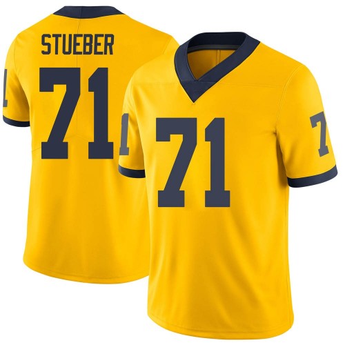 Andrew Stueber Michigan Wolverines Youth NCAA #71 Maize Limited Brand Jordan College Stitched Football Jersey KUC5654SN